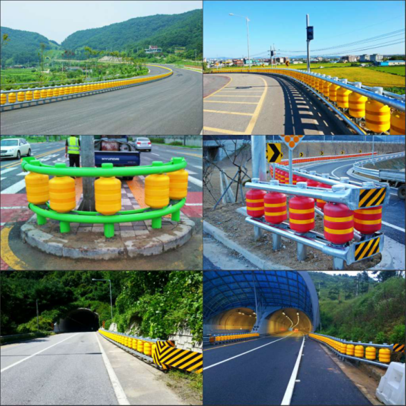 Barrière résistante à l'usure de route de sécurité, anti- barrière de rouleau de route d'impact