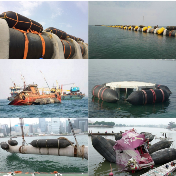 Airbags de lancement de bateau de bonne représentation pour l'aide de flottabilité de génie sous-marin
