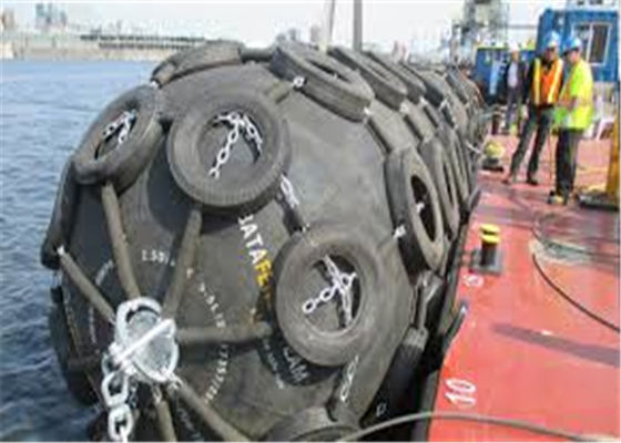 Qualité chaîne de pneu galvanisée par 0.5x1m Marine Fender pneumatique usine