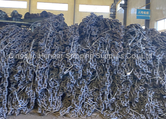 Qualité Chaîne d'ancre peinte noire de lien de goujon Marine Anchor Chain usine